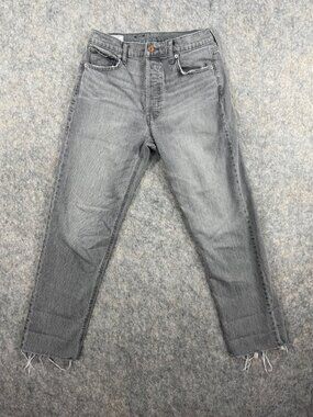 Gap Cheeky Straight High Rise Jeans Sz 30/10R Gray Button Fly